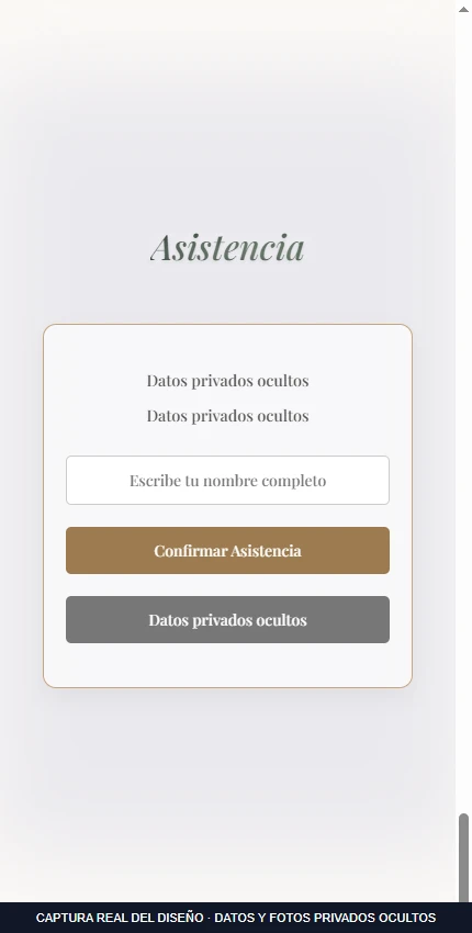 Formulario original de confirmación. No se envía ninguna respuesta.